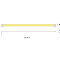 SWG PRO COB LED lent, 480 LED/m, 10 Vt/m, 24V, IP67, Rəng: İsti ağ, SWG-COB480-24-10-WW-67
