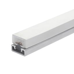 Alüminium profildə yerləşdirilmiş neon lentin kəsiyi, yaxın plan