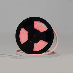 Çarxda elastik neon lent, qırmızı işıq saçması, ümumi görünüş