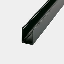 Neon lent üçün alüminium bərkidici 1 m qara 12×20 mm MNT-1220-AL1000-BL