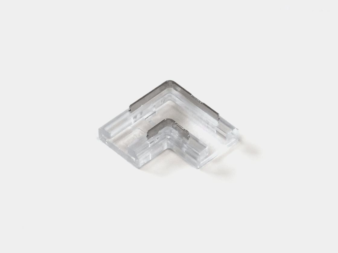 8 mm lent üçün şəffaf plastik L-konnektor