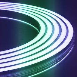 SPI RGB neon lent 24V IP67 10 W/m 140 LED/m SMD2835 20×13 mm ikiqat işıqlanma NE-DU560-24-10-WS2811RGB-67