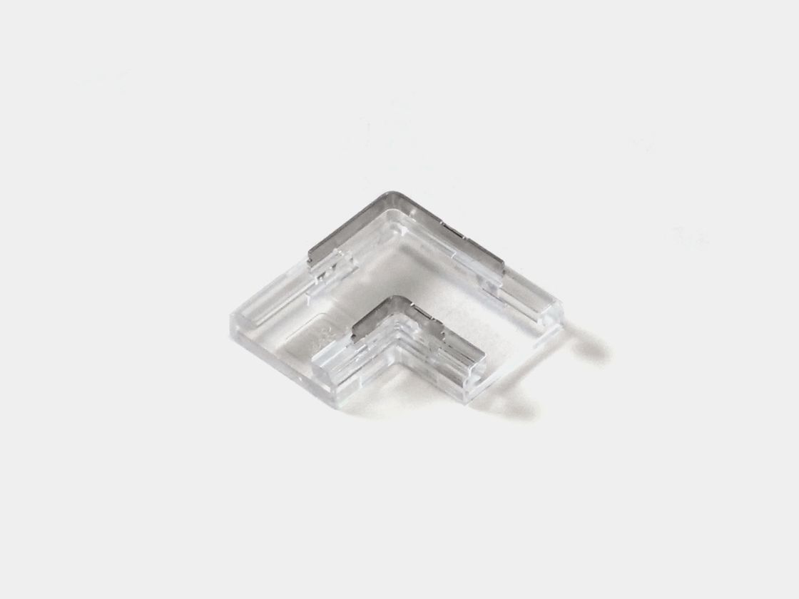 10 mm lent üçün şəffaf plastik L-konnektor