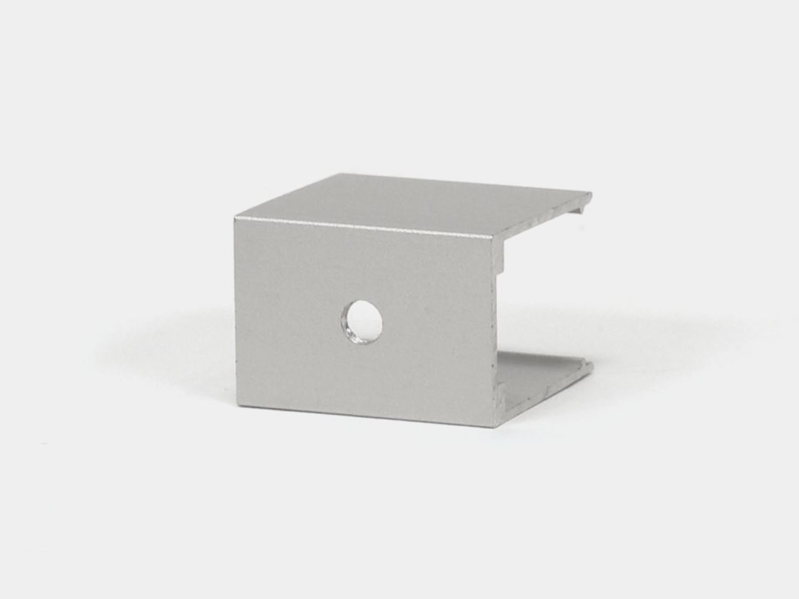 20 mm alüminium bərkidici element, ucdan görünüş, deşik