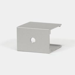 20 mm alüminium bərkidici element, ucdan görünüş, deşik