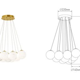Galaktika seriyalı asma tavan işıqlandırıcısı, GL-CL140BR-80-WW