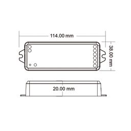 Tuya Wi‑Fi ilə LED lent üçün RGB SPI kontroller, 12–24V, IP20, WT-SPI