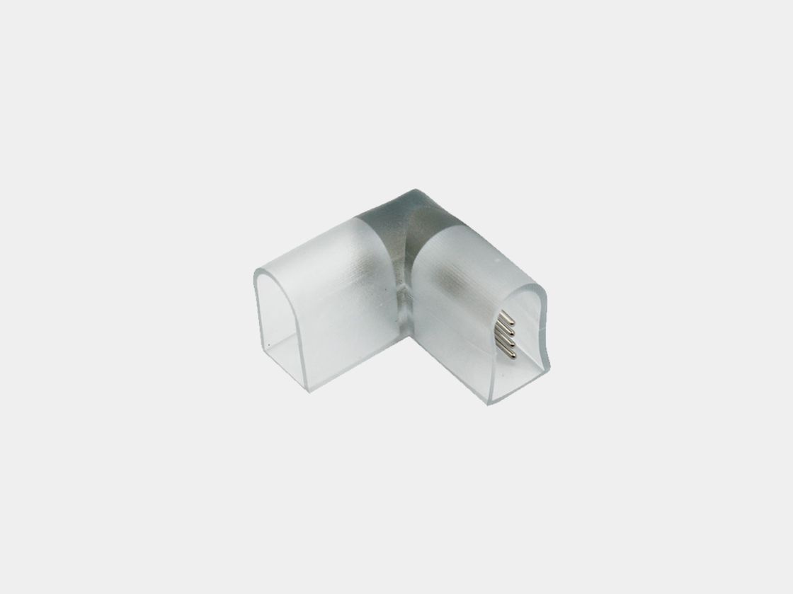 8×16 mm neon üçün bucaq konnektoru, şəffaf