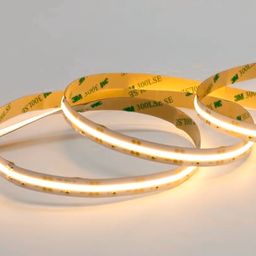 İsti ağ COB LED lent, işlək vəziyyətdə, yaxın plan