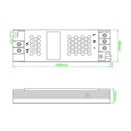 LED lentlər üçün qida bloku 24 V, 60 W, IP20, ST-60-24