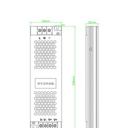 LED lentlər üçün qida bloku 24 V, 150 Wt, IP20, ST-150-24