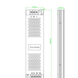 LED lentlər üçün qida bloku 24 V, 250 Wt, IP20, ST-250-24