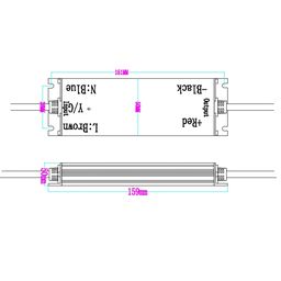 LED lentlər üçün qida bloku 24 V, 60 Wt, IP67, MTPW2-60-24