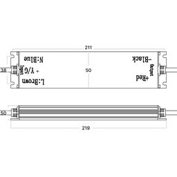LED lentlər üçün qida bloku 24 V, 100 Wt, IP67, MTPW2-100-24