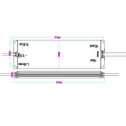 LED lentlər üçün qida bloku 24 V, 150 Wt, IP67, MTPW2-150-24