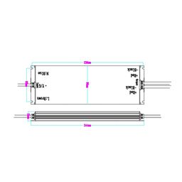 LED lentlər üçün qida bloku 24 V, 380 Wt, IP67, MTPW2-380-24