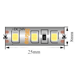 DC24V işarələnməsi olan SMD2835 LED lent parçası