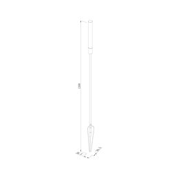 Landşaft işıqlandırıcısı Kamış 1200 mm, 320°, 1 Vt, 24 V, 3000K (isti ağ), torpağa quraşdırılan, küçə üçün, IP65, ŞİM