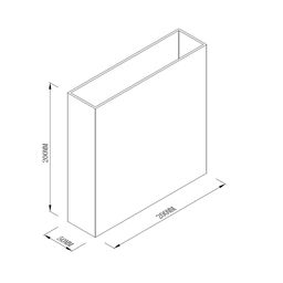 Divar işığı üçün dekorativ üstlük Forma 200x50x200 mm