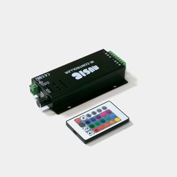 IR RGB Music kontrolleri: klemmlərin və pultun görünüşü
