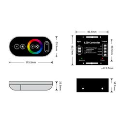 RF-RGB-S-24A lent üçün kontroller