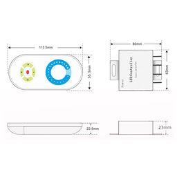 Lent üçün dimmer ağ sensorlu 10 A, max:120W, 12/24V: 240W, , RF-DIM-S5-10A