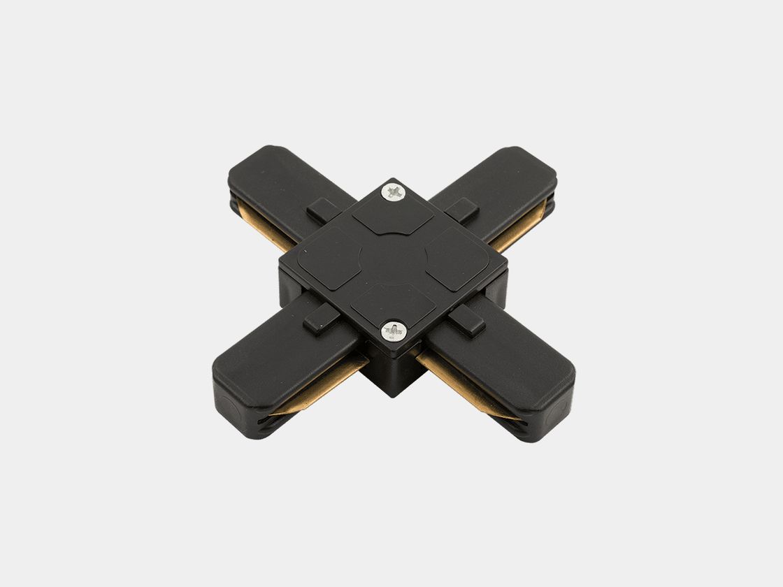 Birfazalı səthüstü trek sistemləri üçün X-konnektor, qara, KXZ-BL-X