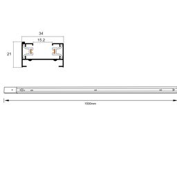 Birfazalı səthüstü ağ şinoprovod, TR-WH-1.5