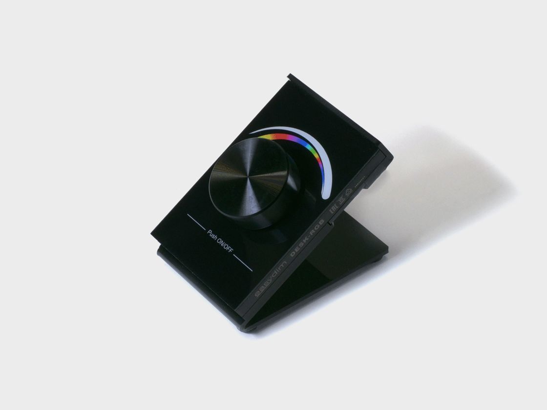 Val-koderli DESK-RGB masaüstü radio pultu, qara korpus