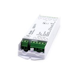 EasyDim ES-3001 gücləndiricisi — qoşulma klemmləri yaxın planda