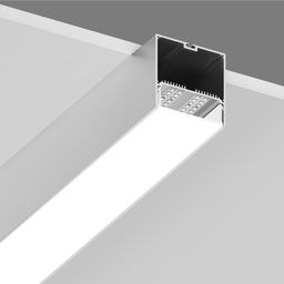 Quraşdırılmış LED lentli profil, işıq diffuzoruna baxış