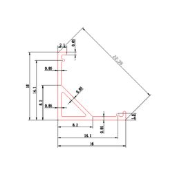 SWG, SF-1616 üçün təkcərgəli LED lent üçün bucaq alüminium profil