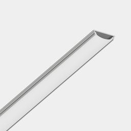 LED lent üçün alüminium çevik profil, diffuzor (ekran) ilə, anodlaşdırılmış, ARC-1806FLEX