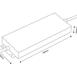 TPW LED lentləri üçün qida bloku, 100 W, nəmə davamlı, 12 V, MTPW-100-12