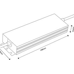 TPW LED lentlər üçün qida bloku, 150 W, nəmdən qorunan, 12 V, MTPW-150-12