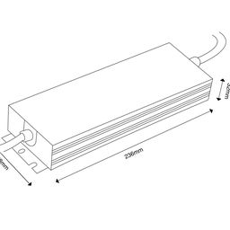 TPW LED lentləri üçün qida bloku, 200 W, nəm qorunmalı, 24 V, MTPW-200-24