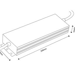 TPW LED lentləri üçün qida bloku, 250 W, nəmə davamlı, 24 V, MTPW-250-24