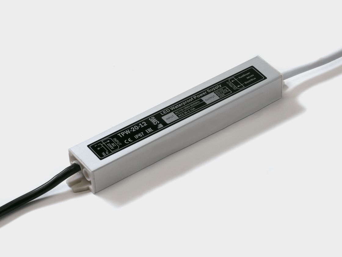 LED lent üçün hermetik qidalanma bloku, düzbucaqlı korpus