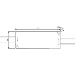 LED lentlər üçün qida bloku IP67 plastik 40 W, 12V, LV-40-12