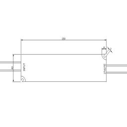 LED lentlər üçün qida bloku IP67 plastik 50 W, 12V, LV-50-12