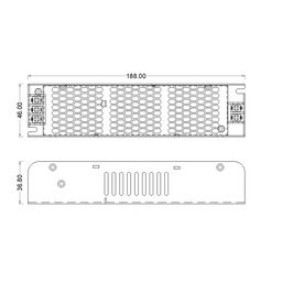 LED lentlər üçün kompakt (dar) qida bloku, 100 W, 24V, T-100-24