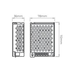LED lentlər üçün qida bloku 12V 75W, S-75-12
