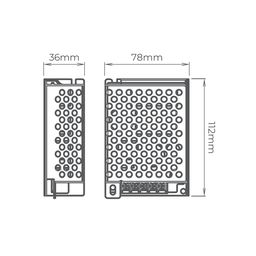 LED lentlər üçün qida bloku, 24V, 60W, S-60-24