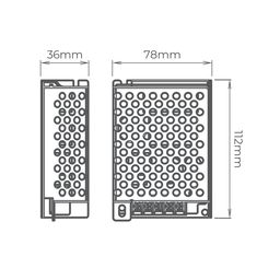 LED lentlər üçün qida bloku 24 V 75 W IP20, S-75-24
