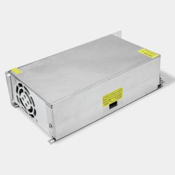 Şəbəkə tipli qida bloku 600W 24V, ventilyator tərəfdən görünüş