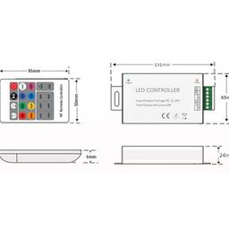 RF-RGB-20-18A lent üçün kontroller