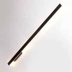 Qara rəngli divar tipli xətti LED işıqlandırıcı, bucaq altında görünüş