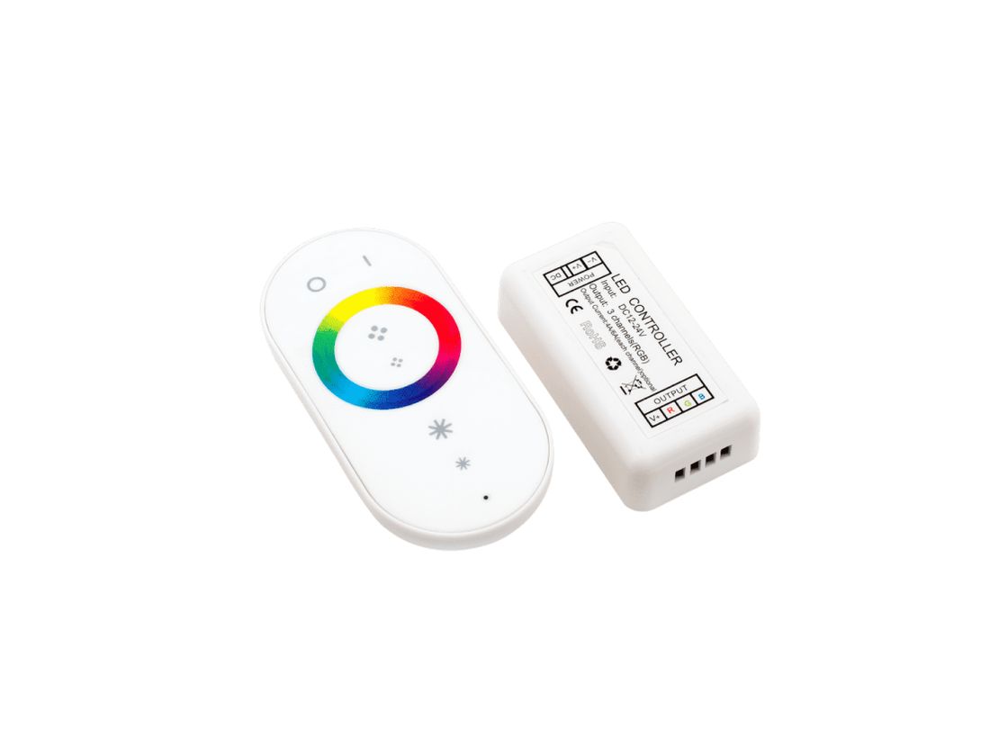 RF RGB kontroller və sensorlu pult, ağ korpus