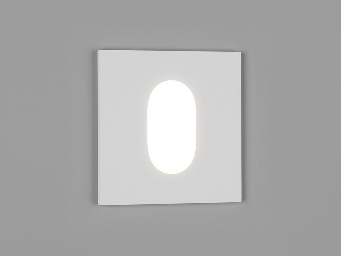FLOOR S quraşdırılan divar lampası, ağ panel, oval işıq çıxışı