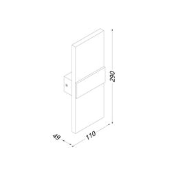 Divar lampası GW KASPER 6 Vt, GW-3250-6-SL-WW